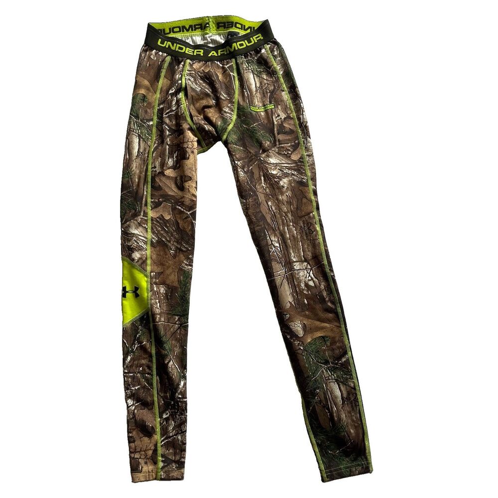 Under Armour S Fitted ColdGear Realtree Camo Base Layer Pant Scent Control Hunt